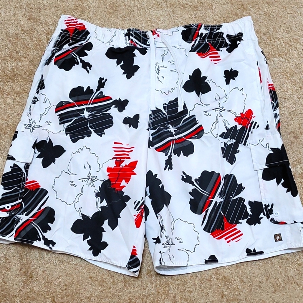 Hang Ten Cargo Style Swim Trunks